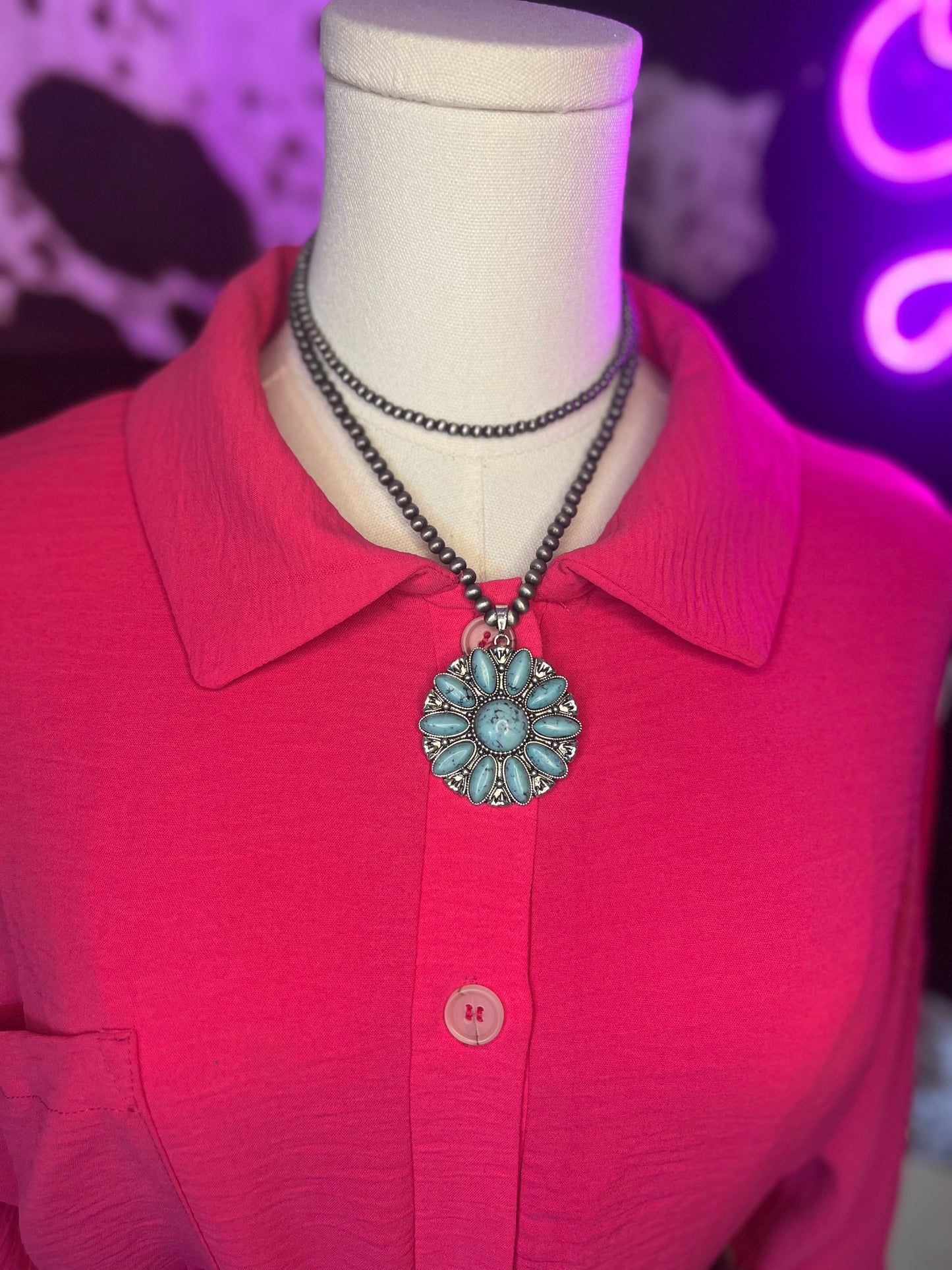 Bright Pink Loose Shorts Romper