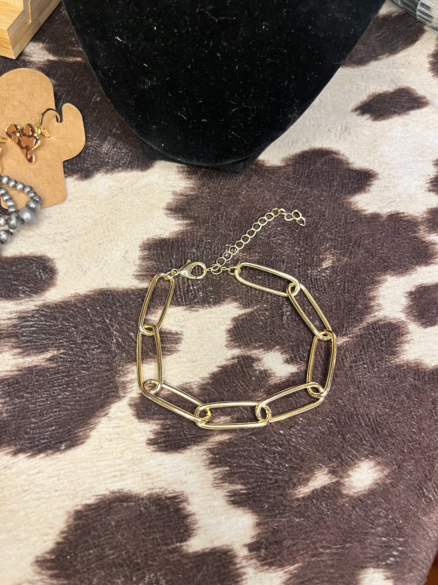 Large Paperclip Necklace and Bracelet Set