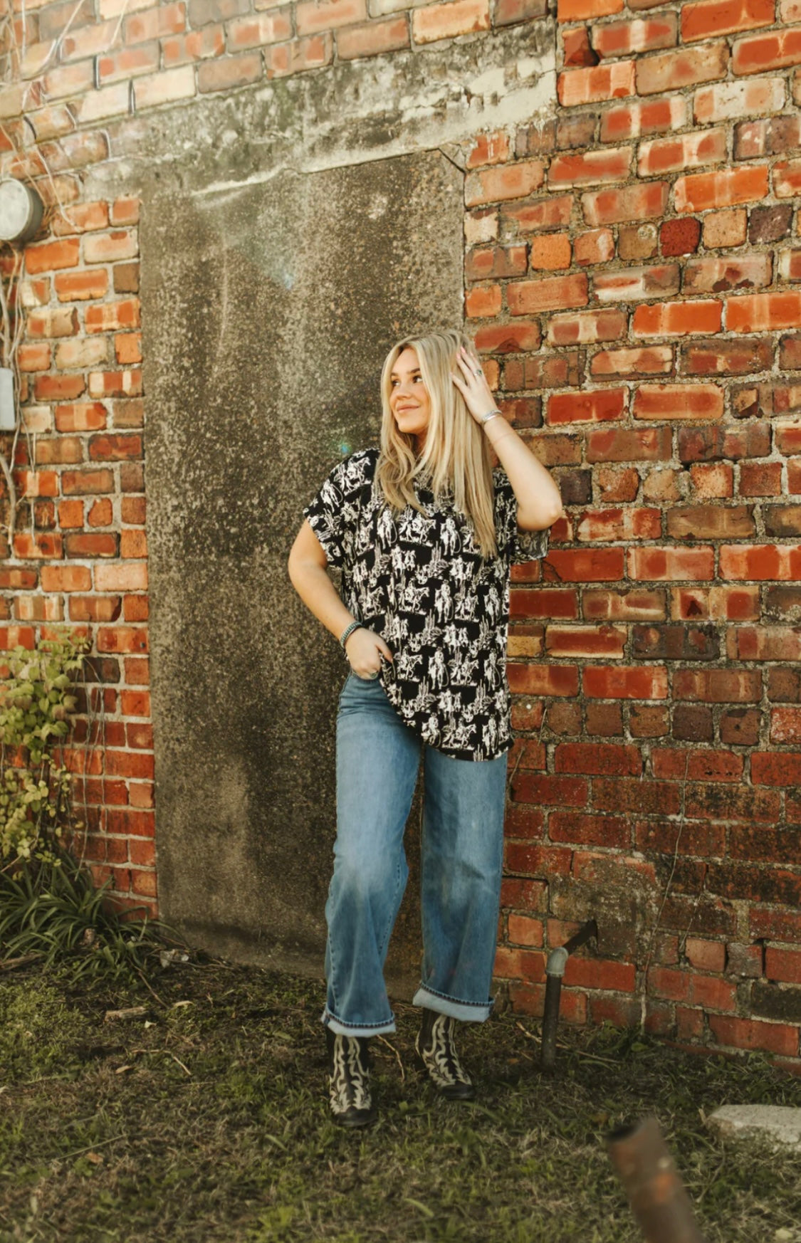 Dusk Desert Mom Cuff Top