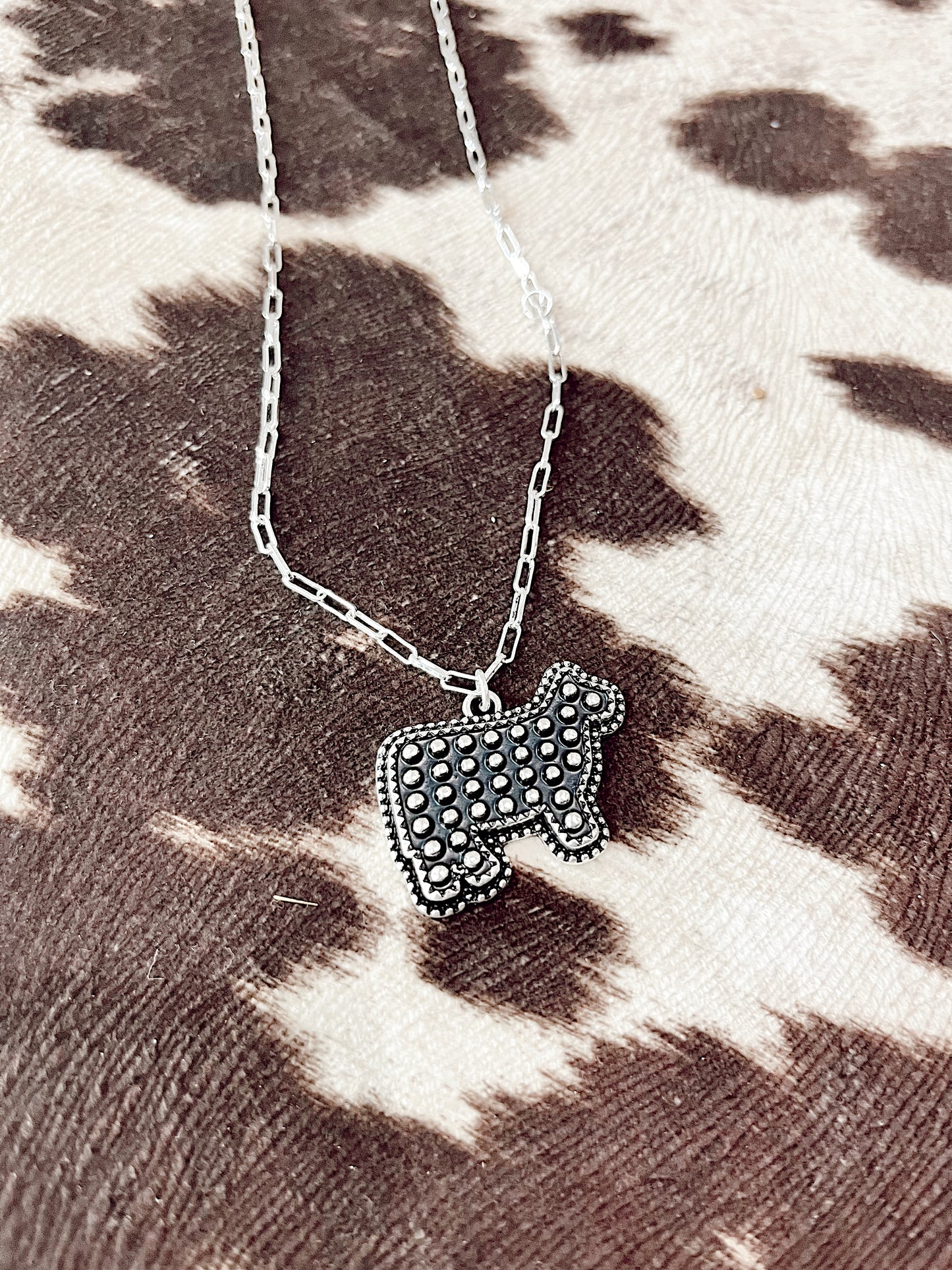 Western Tiny Bubble Cow Necklace
