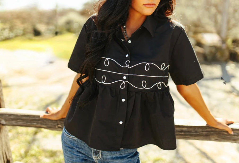 Loopty Lou Button Up Top