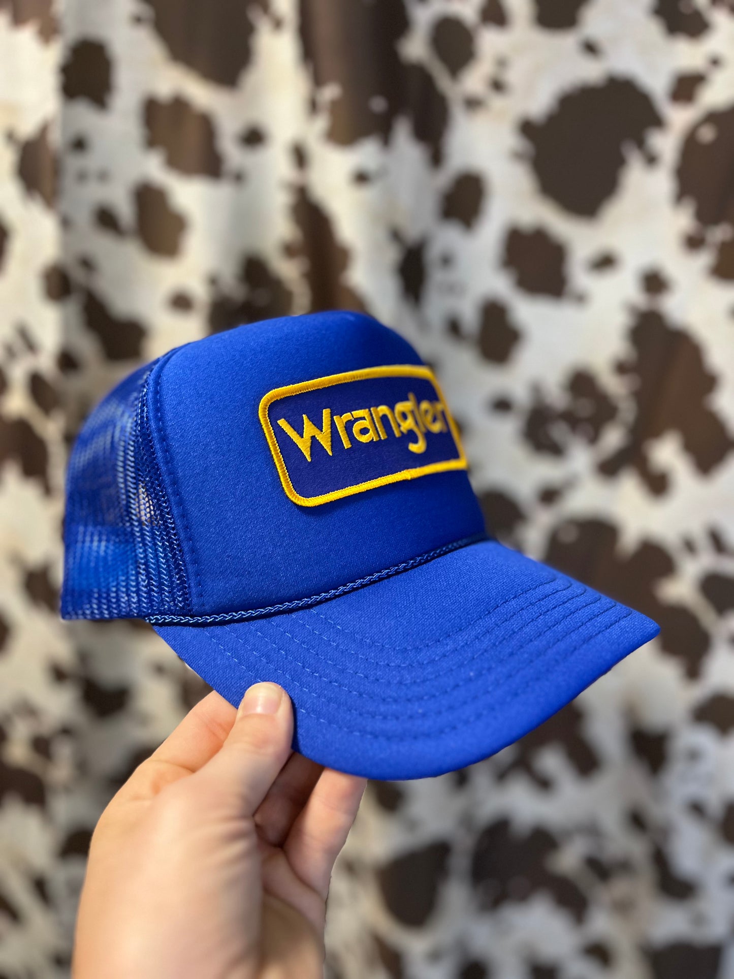 Royal Blue Retro Wrangler Trucker