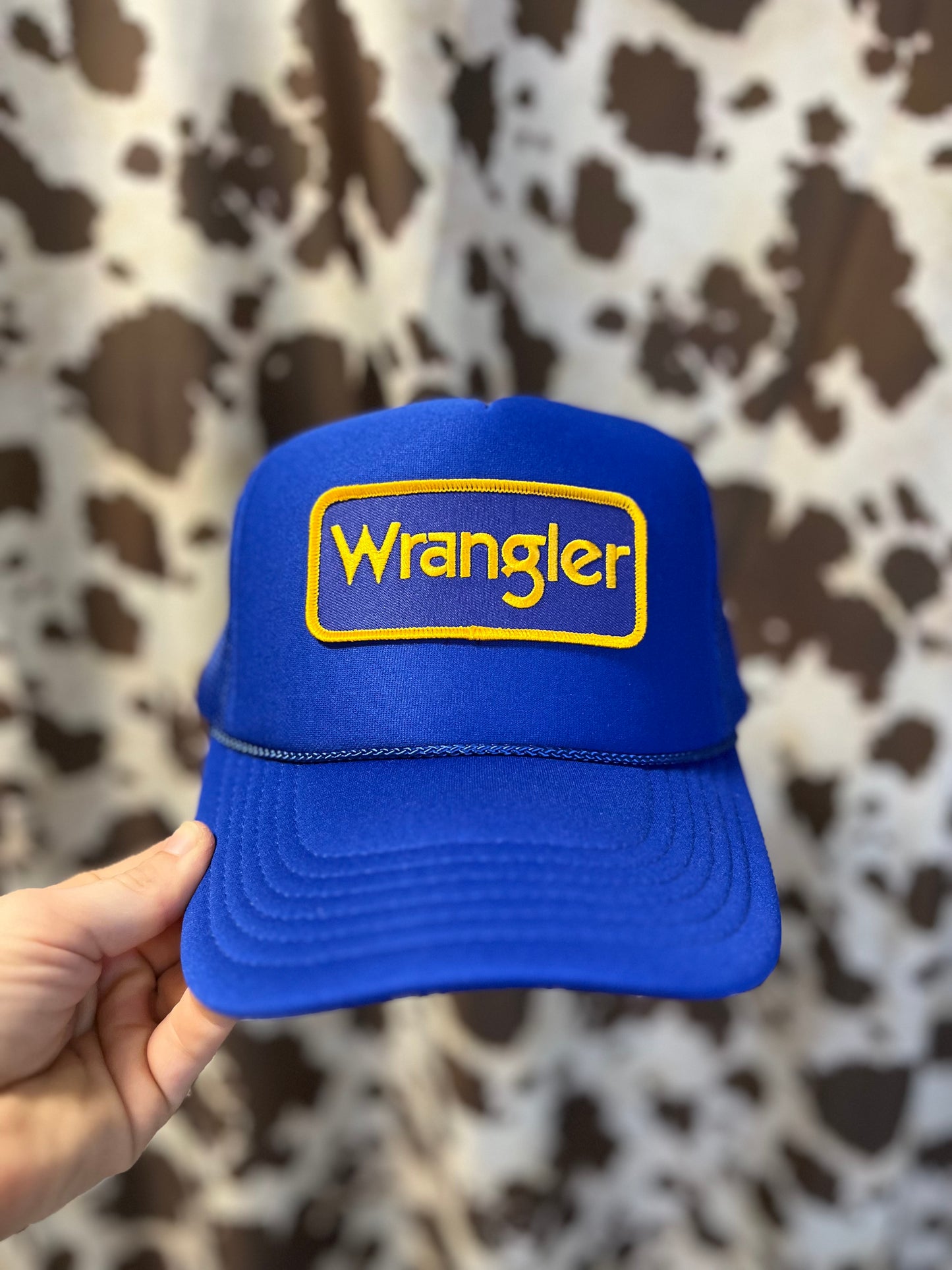 Royal Blue Retro Wrangler Trucker