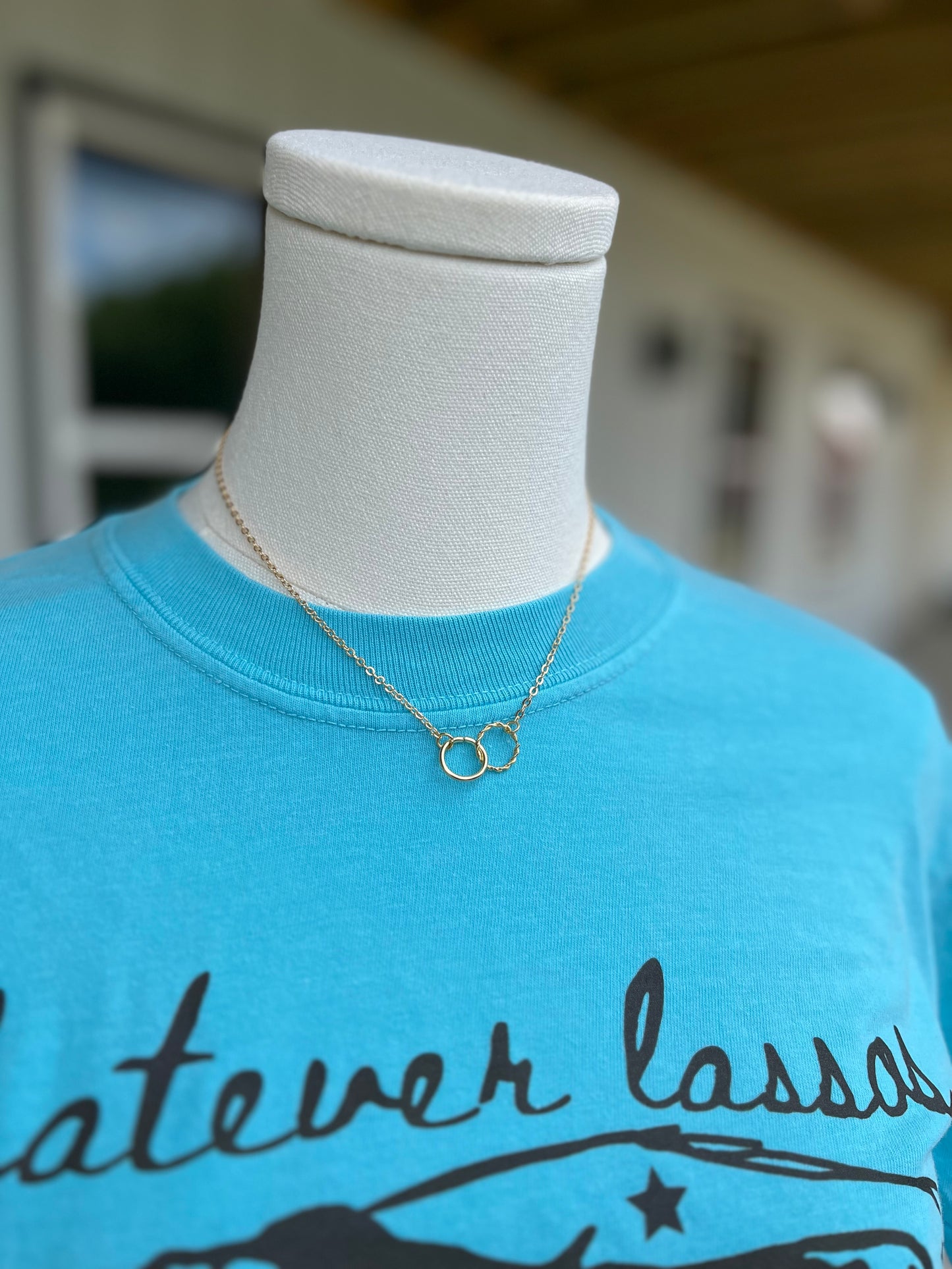 Whatever Lassos Your Longhorn- Neon Blue Comfort Colors