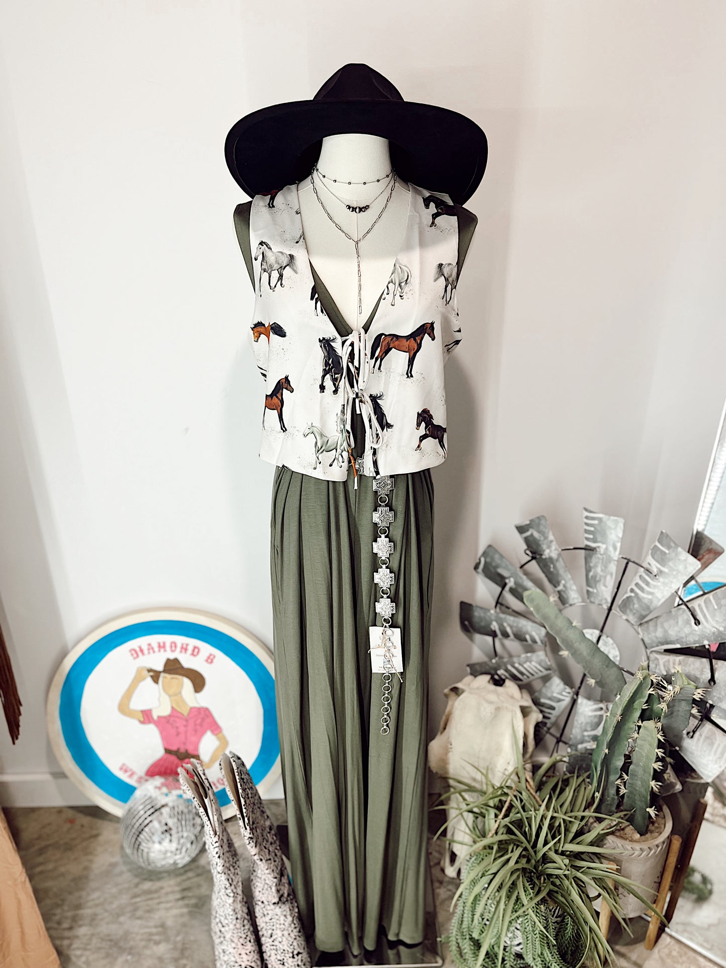 Running Horses Western Vest