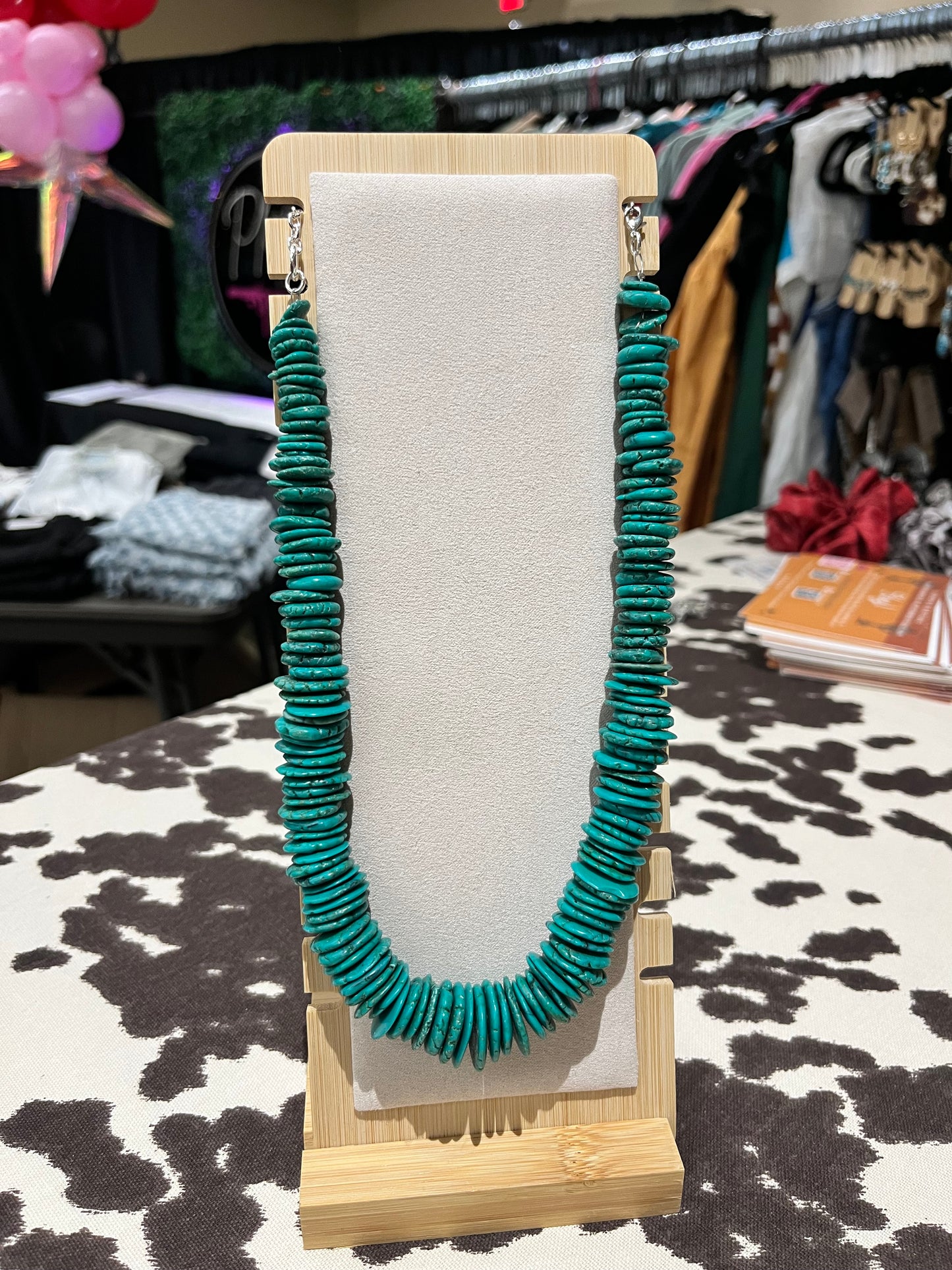 Green/Turquoise Chip Beaded Necklace
