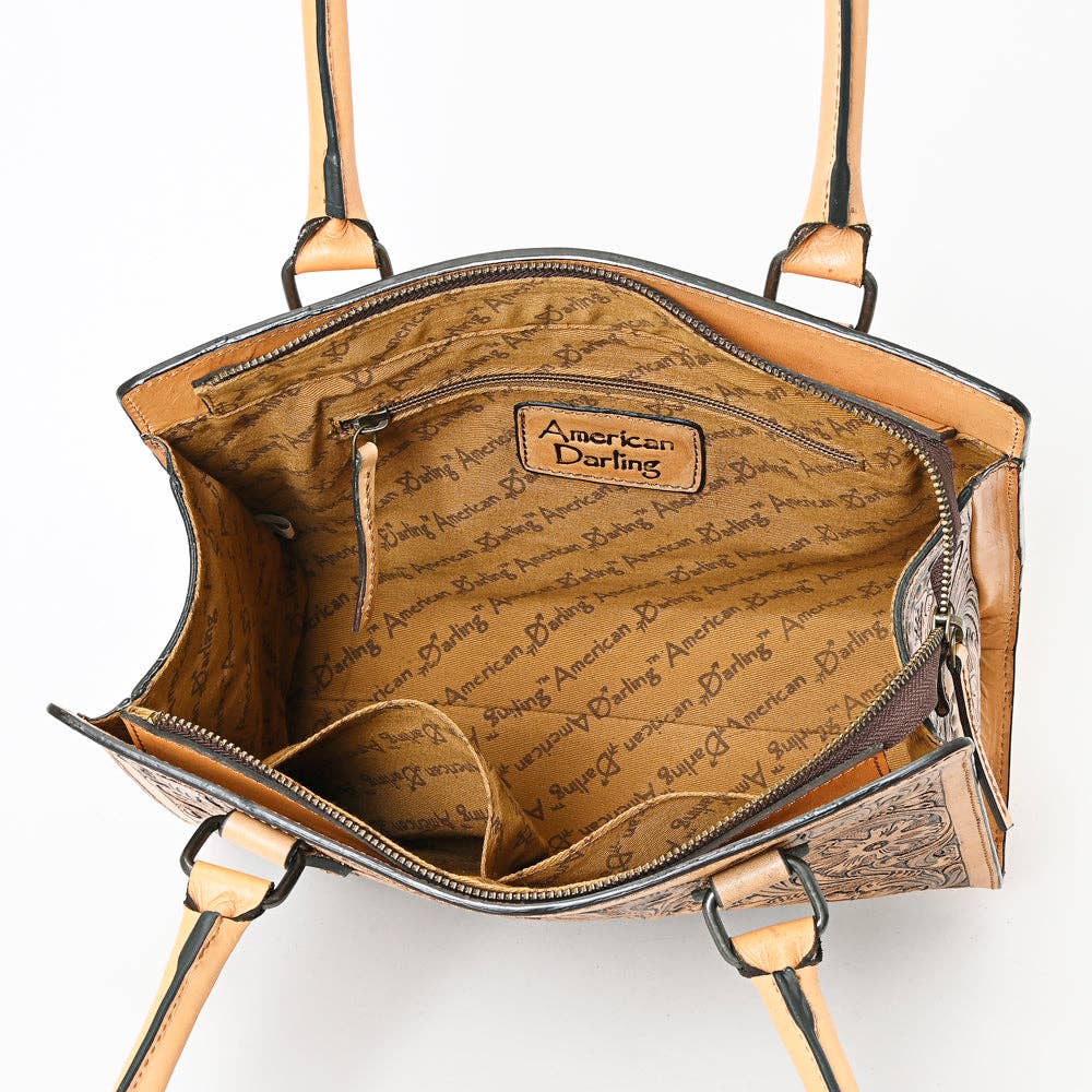 American Darling Bag: Hand Tooled Genuine Leather Purse