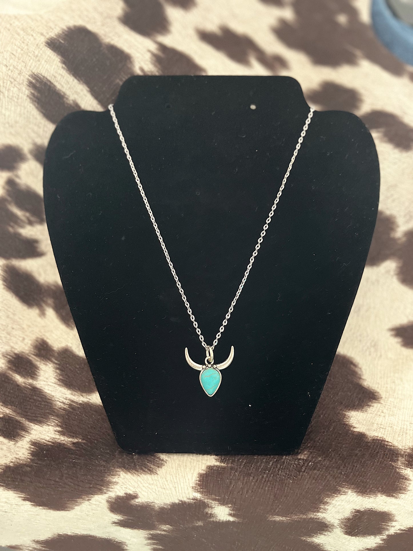 Turquoise Longhorn Necklace