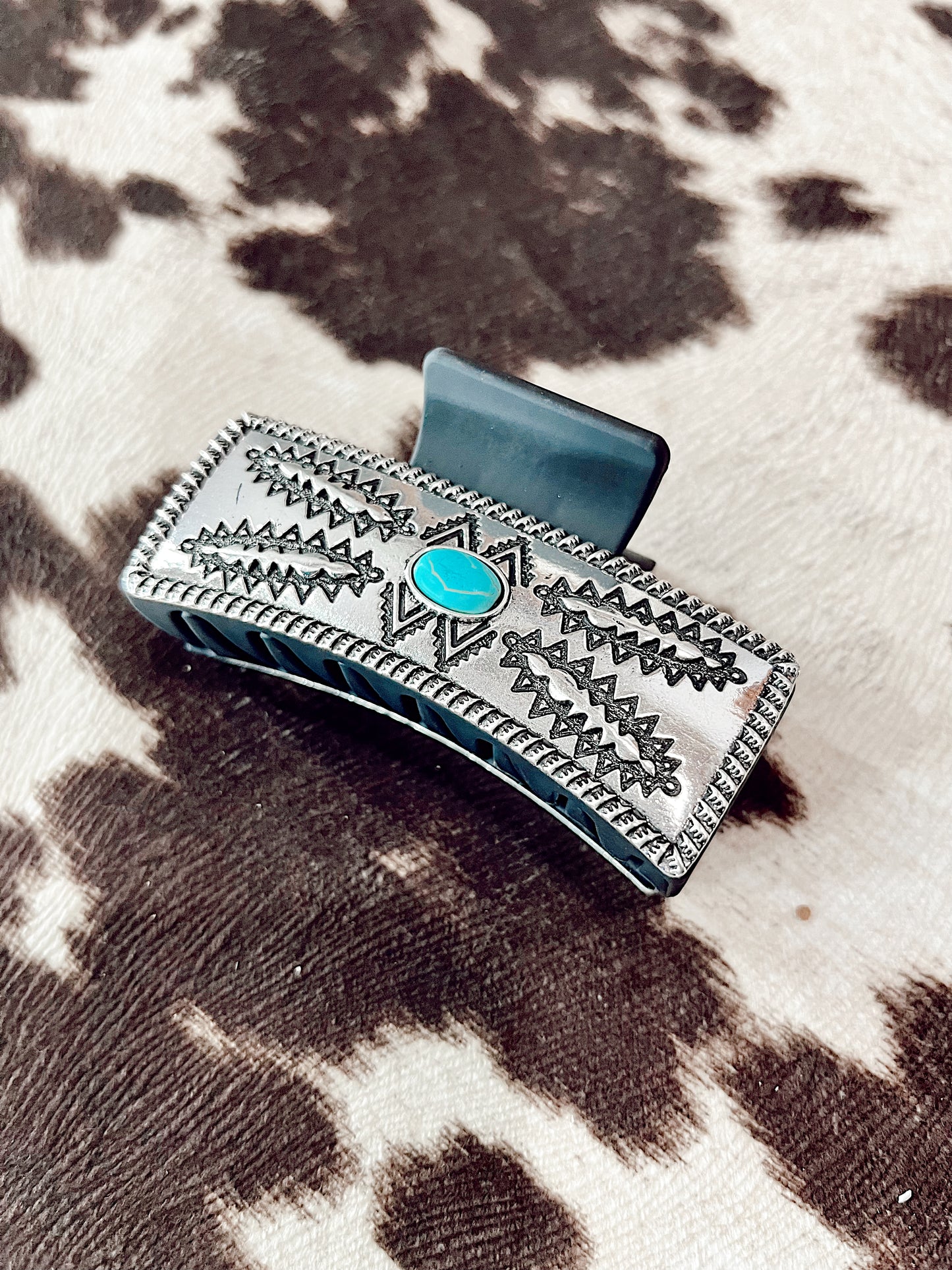 Western Style Turquoise Casting Hair Claw Clip