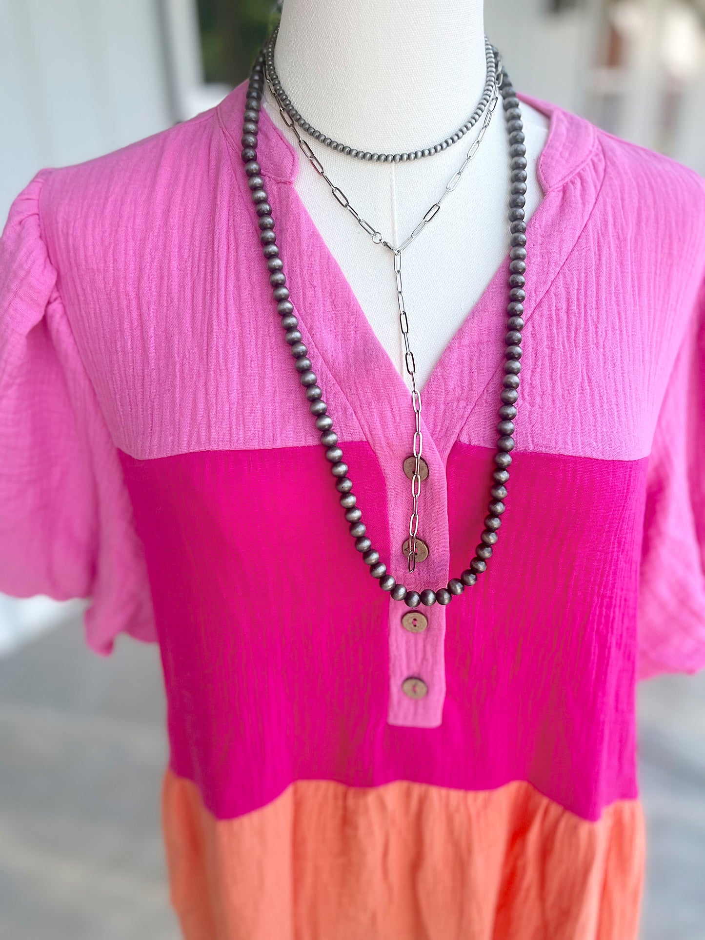 Multicolor Color Block Dress