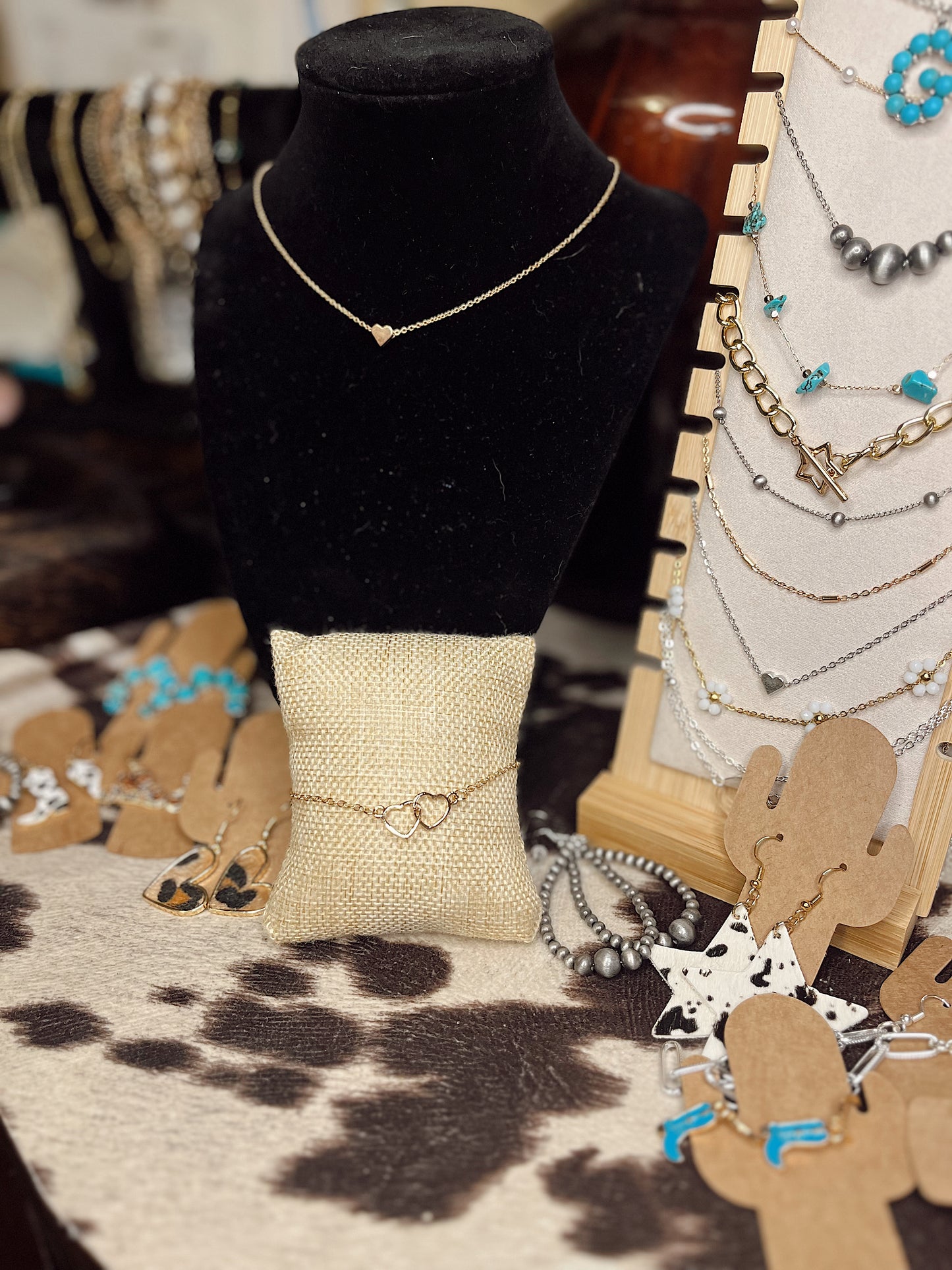 Double Heart Anklet