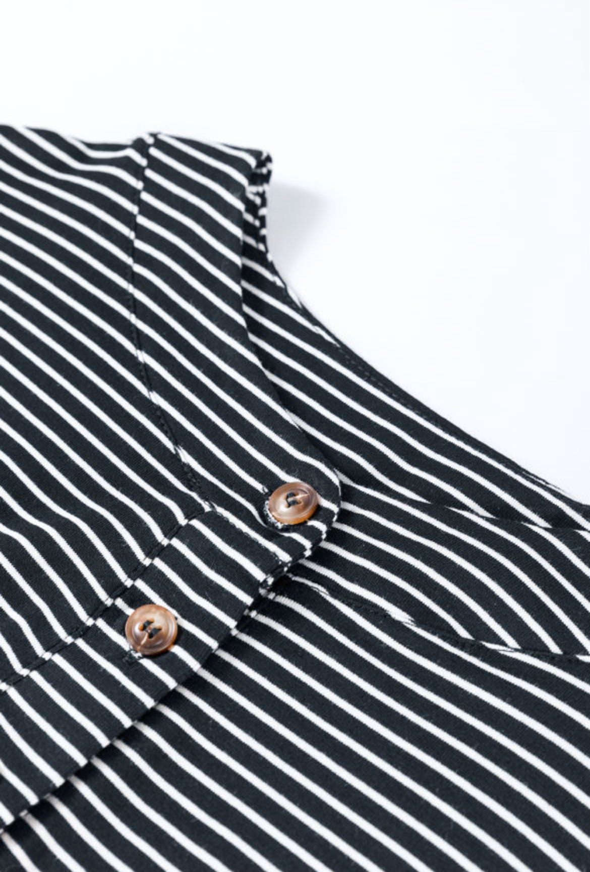 Black & White Striped Wide Leg Jumpsuit