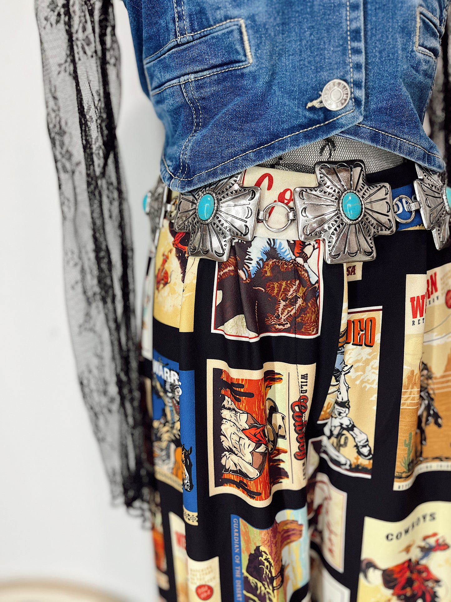 Western Cross Concho Chain Link Belt