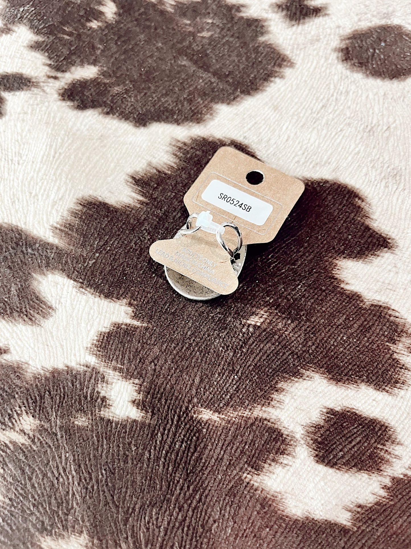 Western Etched Teardrop Cuff Ring