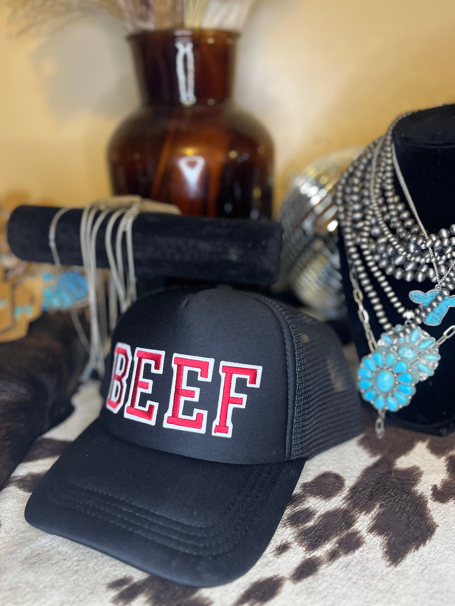 Black BEEF Trucker Hat
