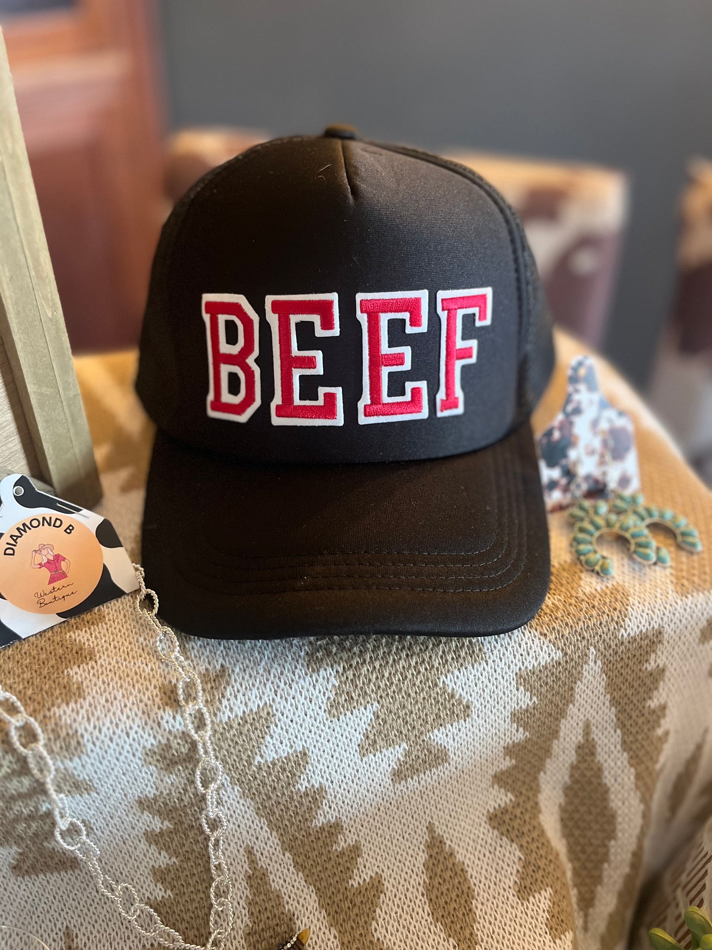 Black BEEF Trucker Hat