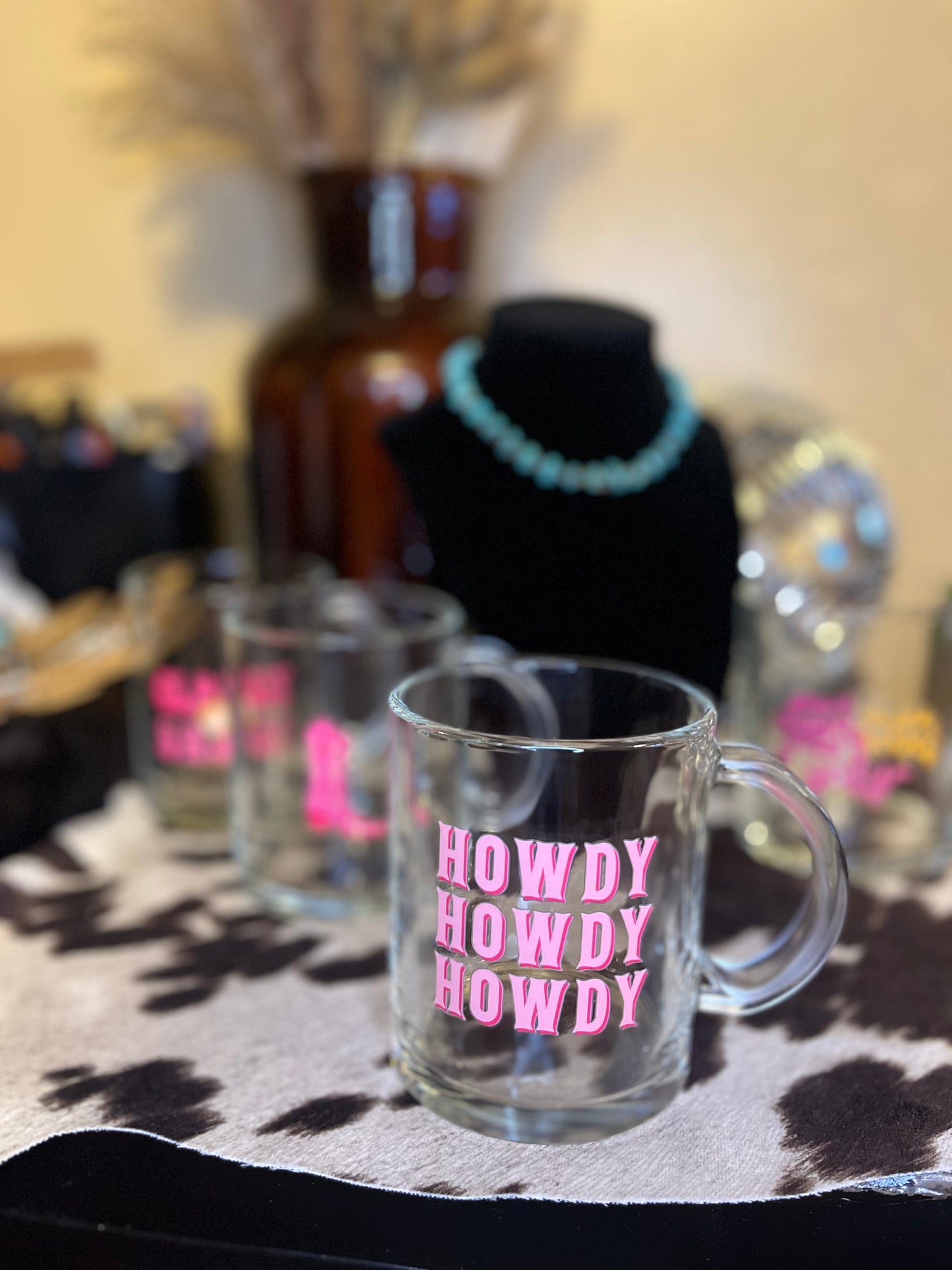 Howdy Glass Coffee Cup