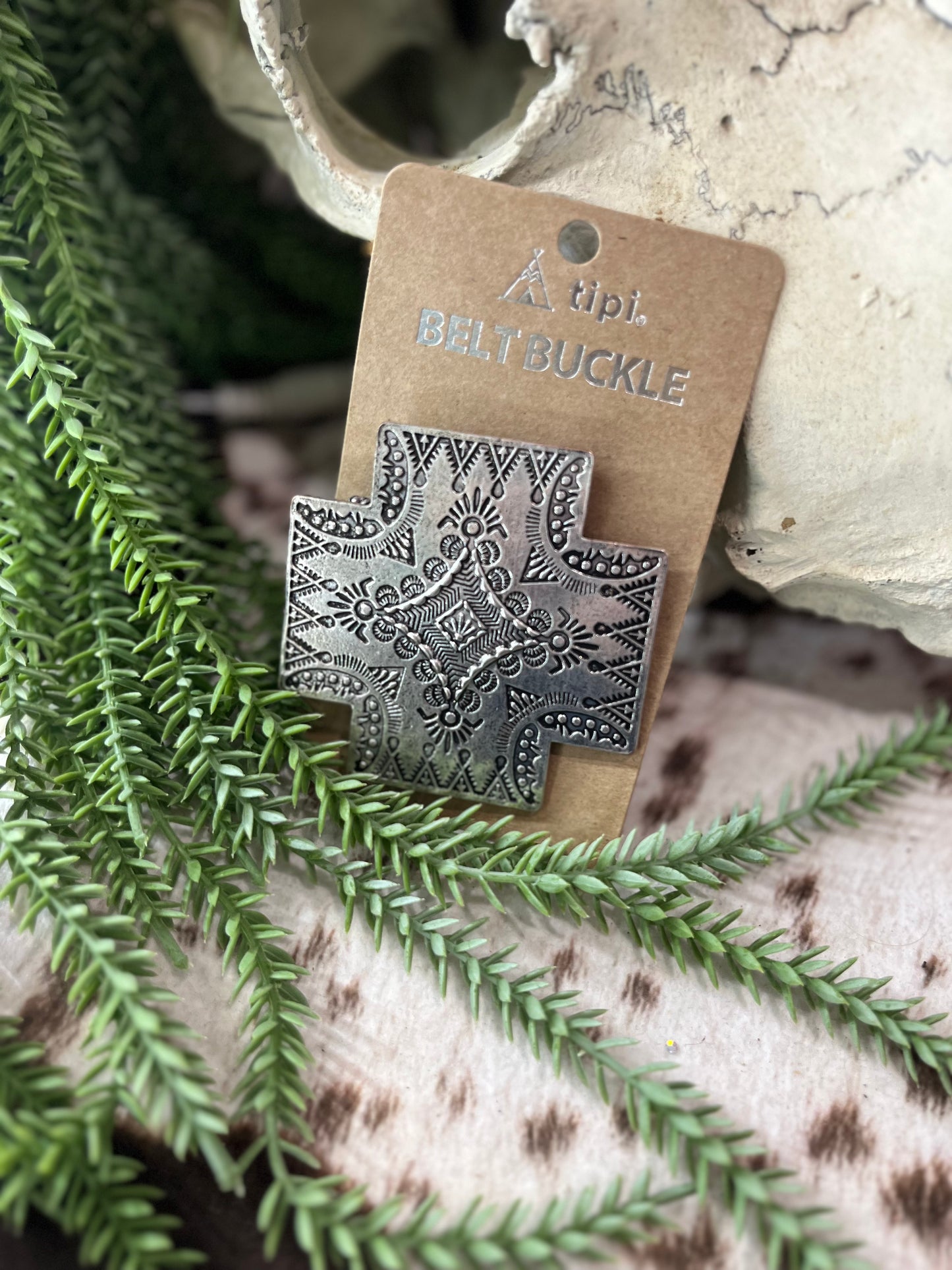 Western Cross Belt Buckle