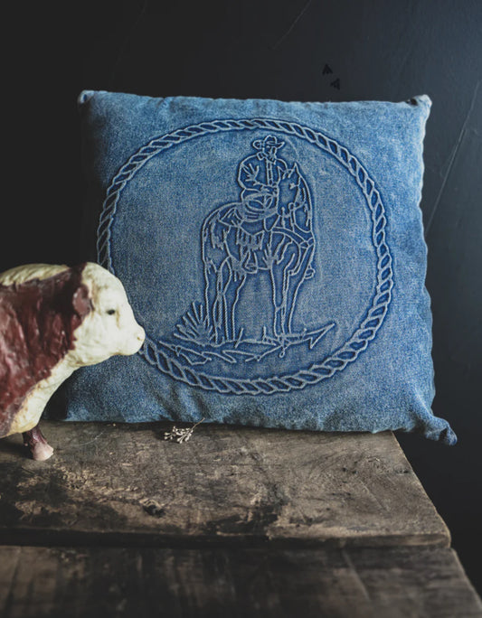 The Denim Boss Throw Pillow Cover