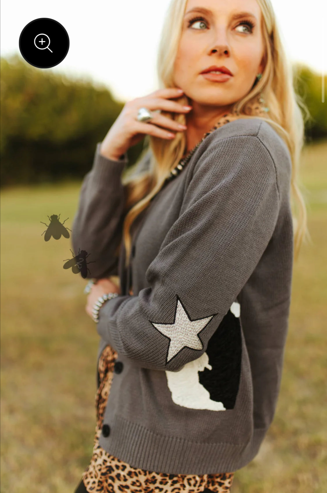 Cattle Cardi—Black Baldy