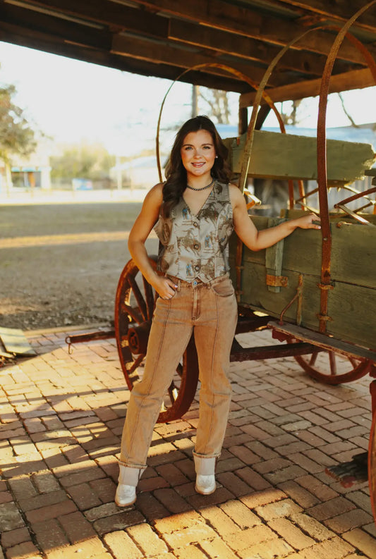 Buckskin Bae Seamed Jeans
