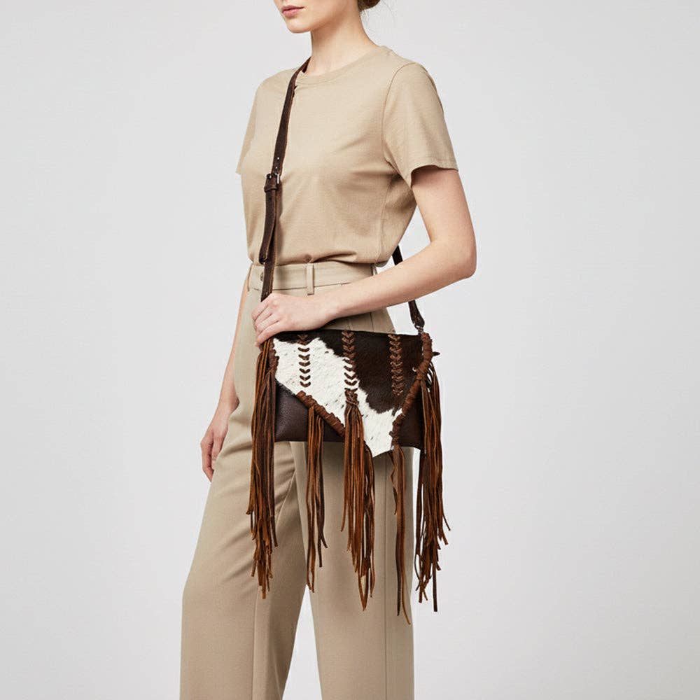 American Darling Bag: Cowhide & Fringe Leather Purse