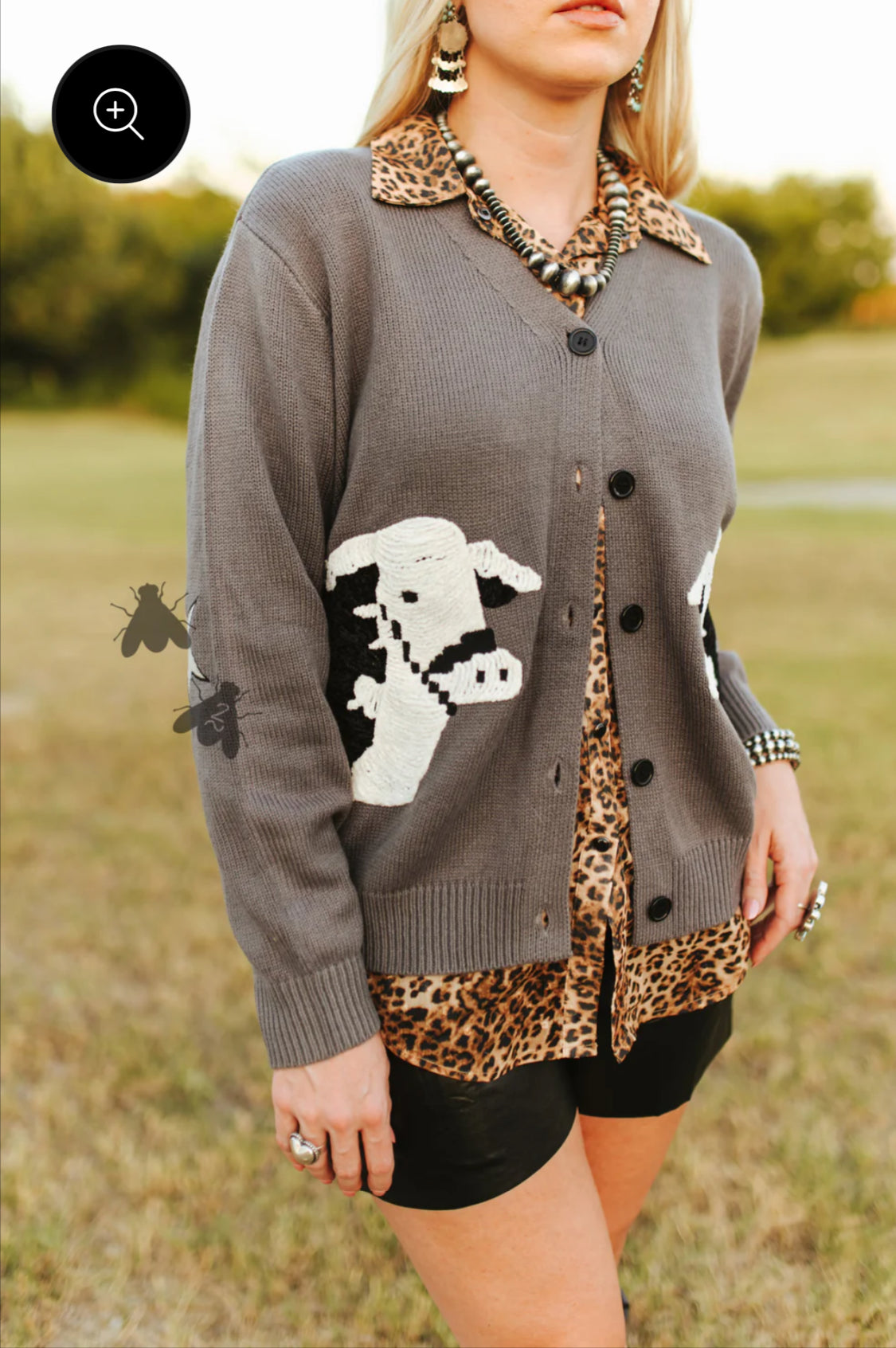 Cattle Cardi—Black Baldy