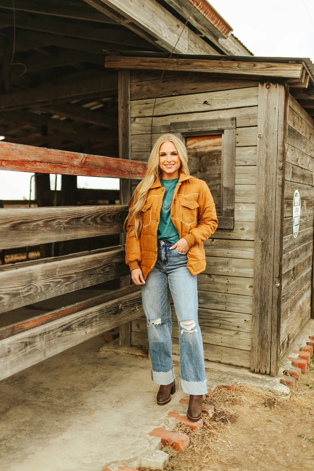 Don’t Fence Me In Jacket- Tan