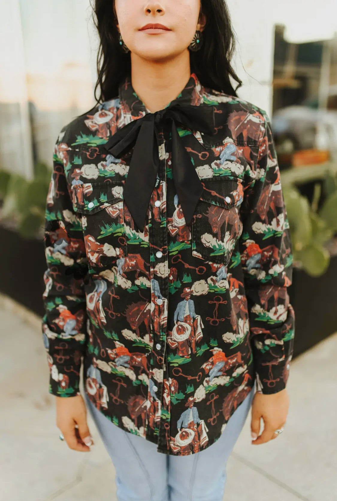 Brushy Pop Pearl Snap Button Up