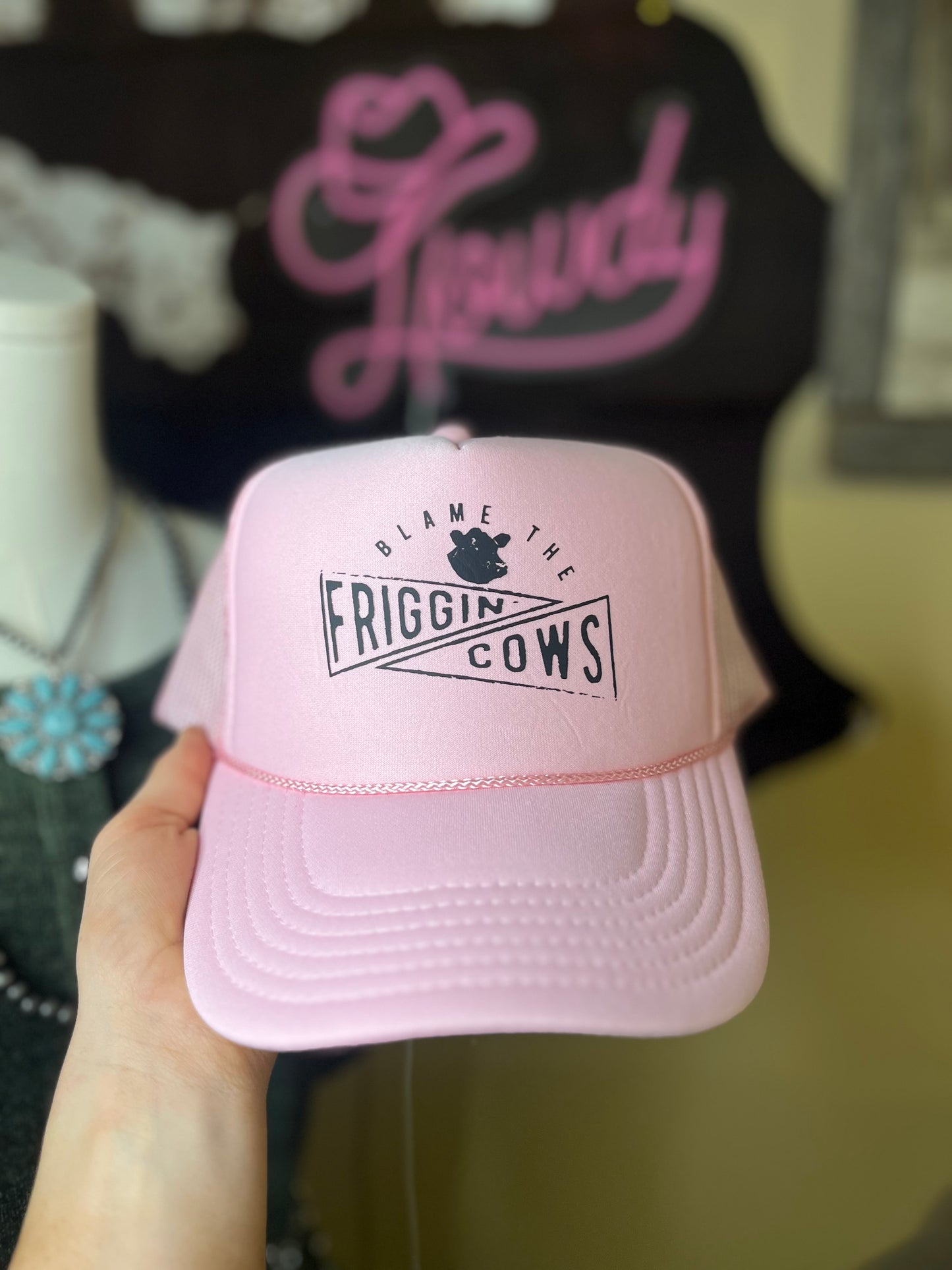 Blame The Friggin’ Cows- Light Pink