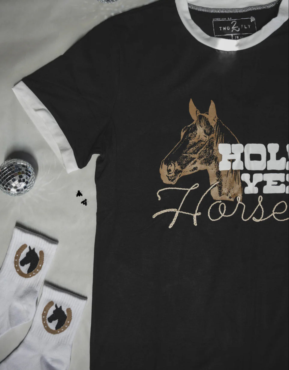 Hold Yer Horses Retro Tee