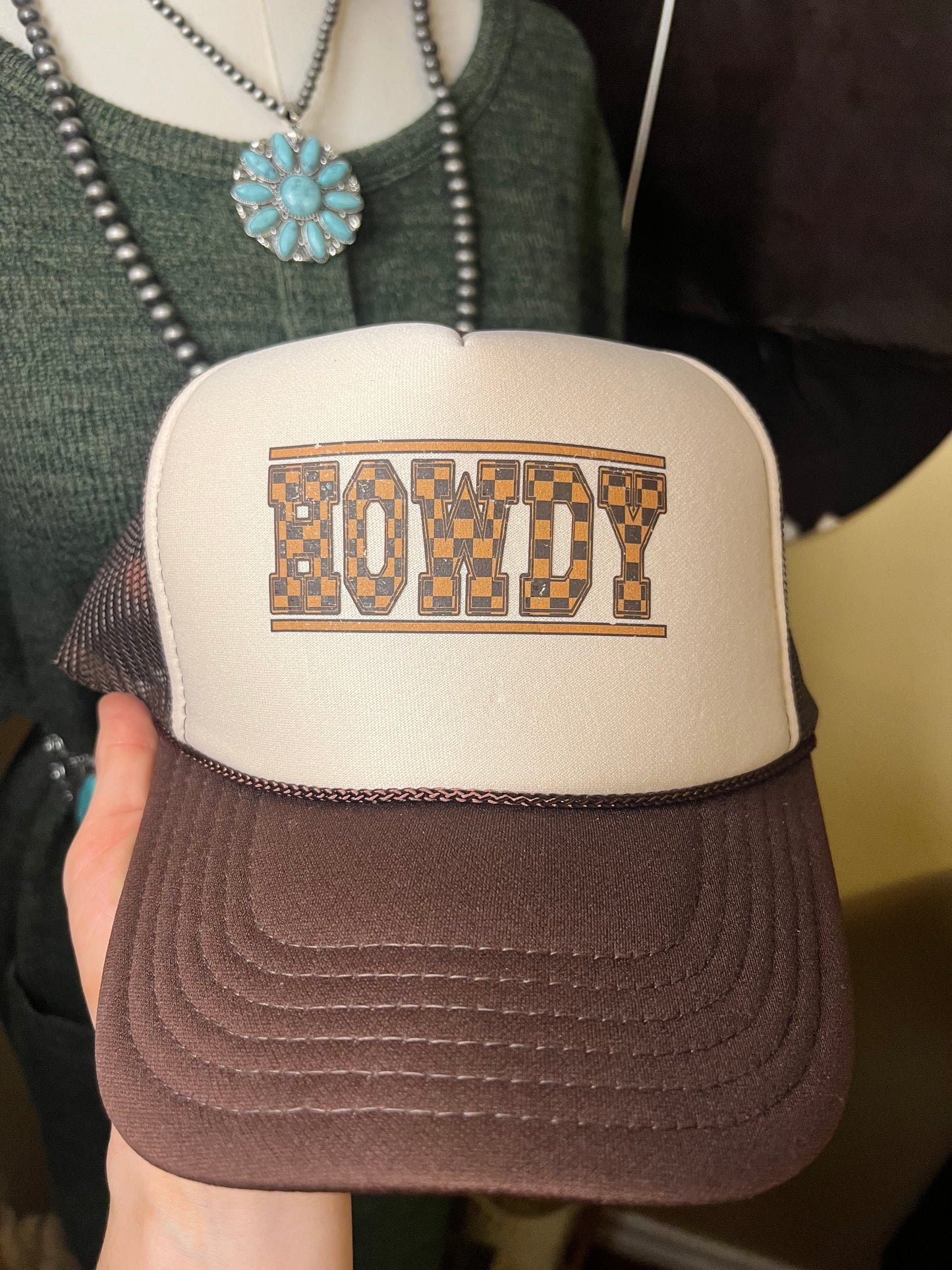 Checkered Howdy Trucker