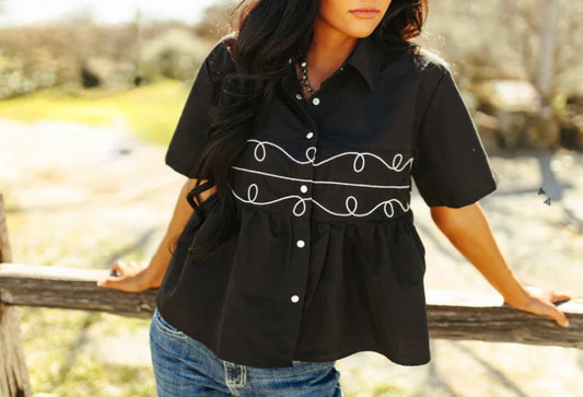 Loopty Lou Button Up Top