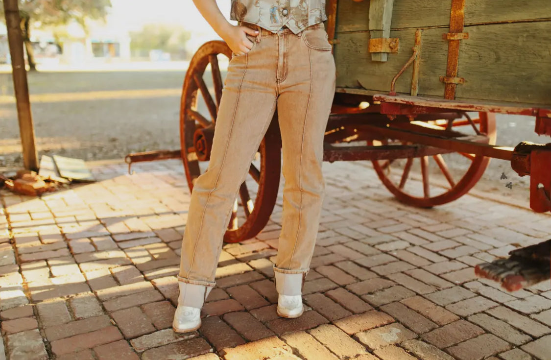 Buckskin Bae Seamed Jeans