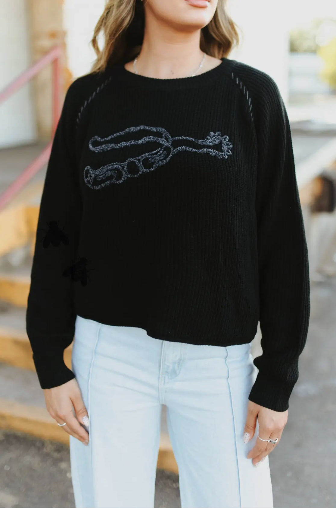 Knit ‘Em Cowboy Sweater—Midnight