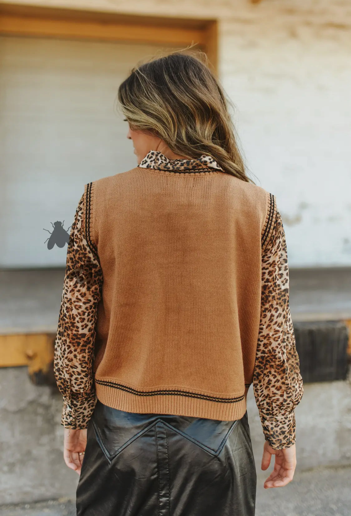 Laredo Knit Vest—Saddle