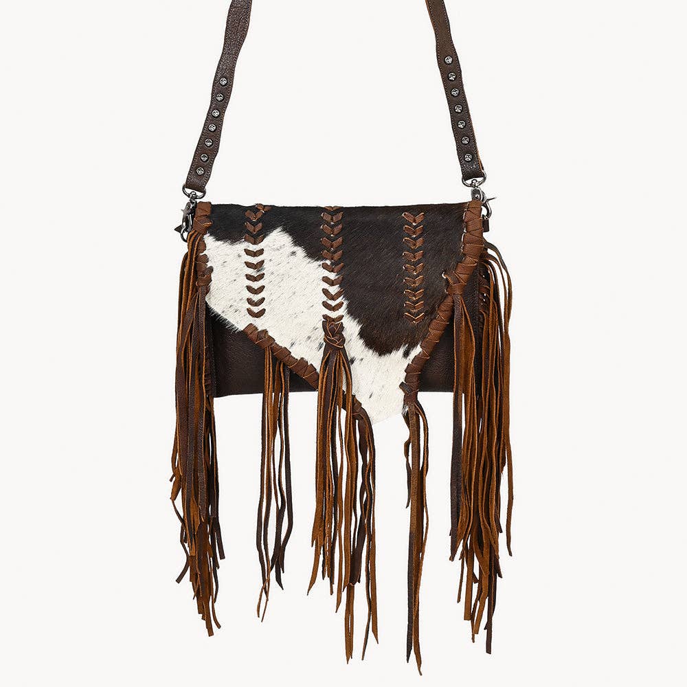 American Darling Bag: Cowhide & Fringe Leather Purse