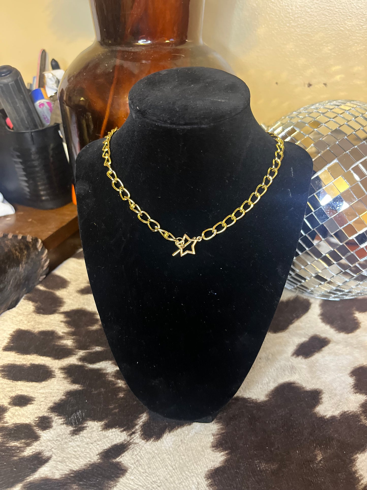 Gold Star Toggle Necklace