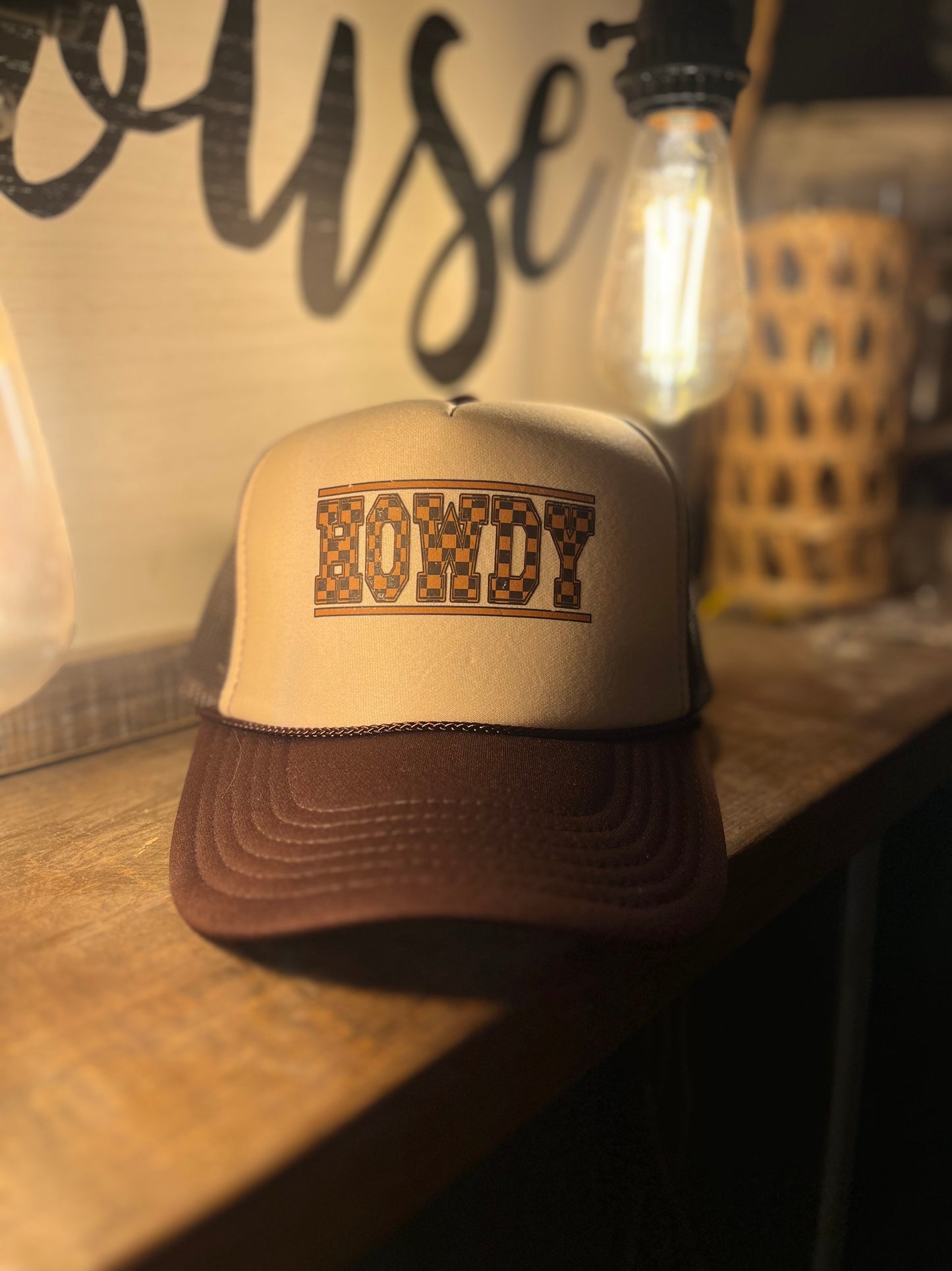 Checkered Howdy Trucker