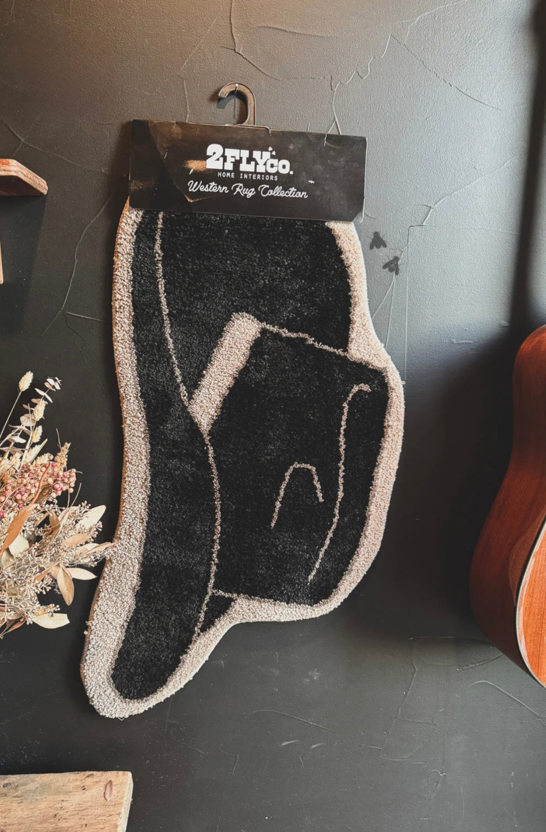 Moody Cowboy Rug—Midnight Black