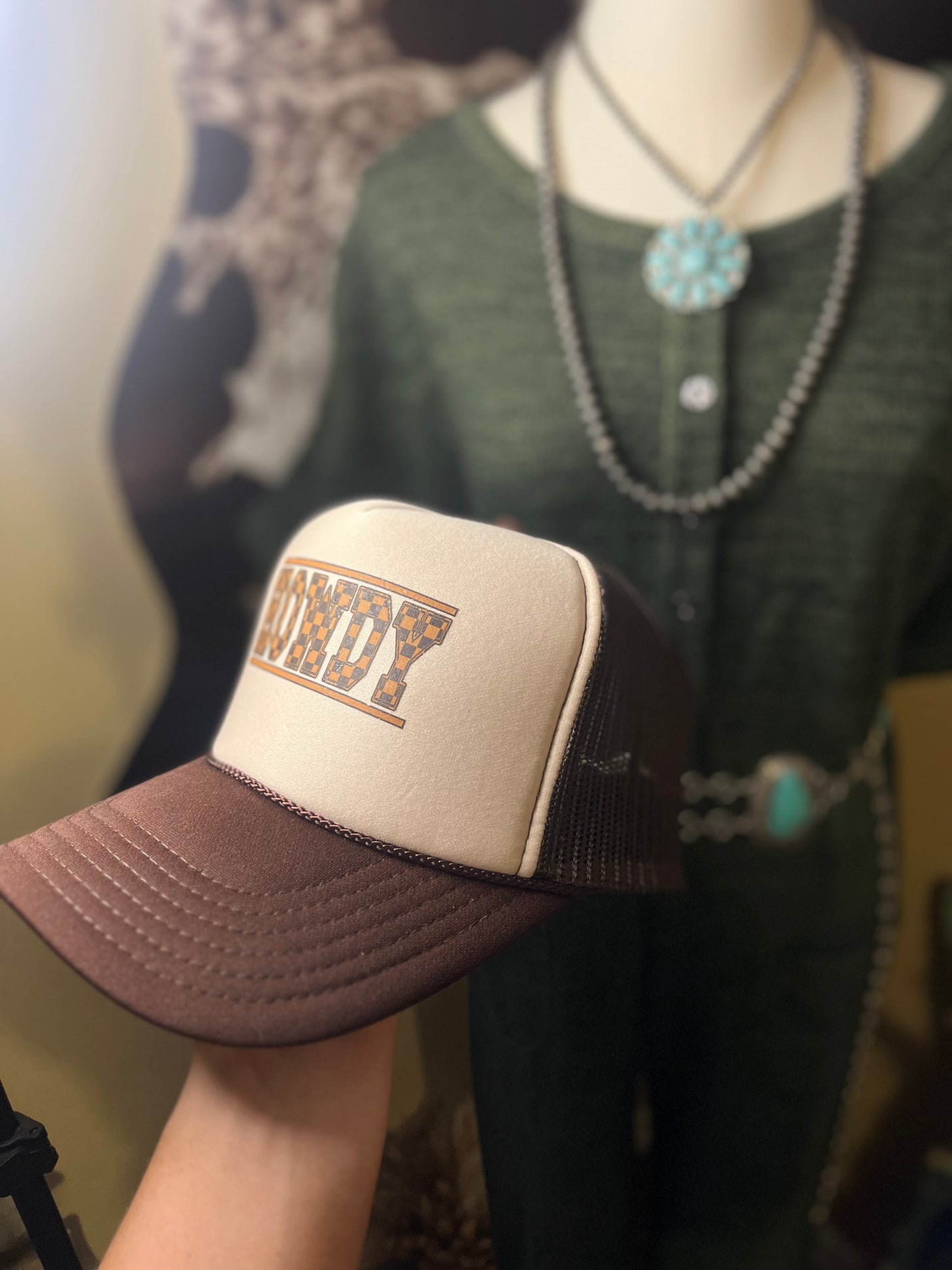 Checkered Howdy Trucker