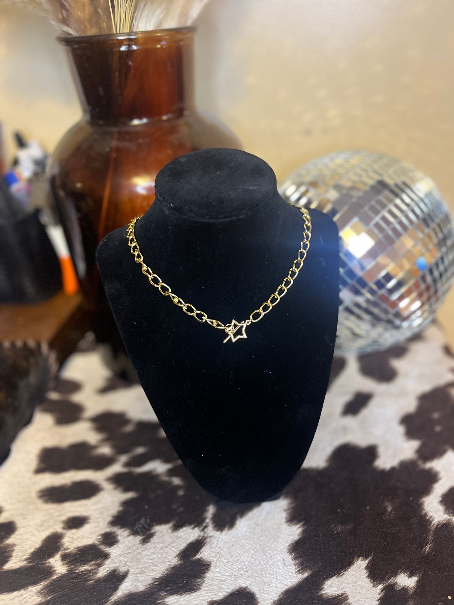 Gold Star Toggle Necklace