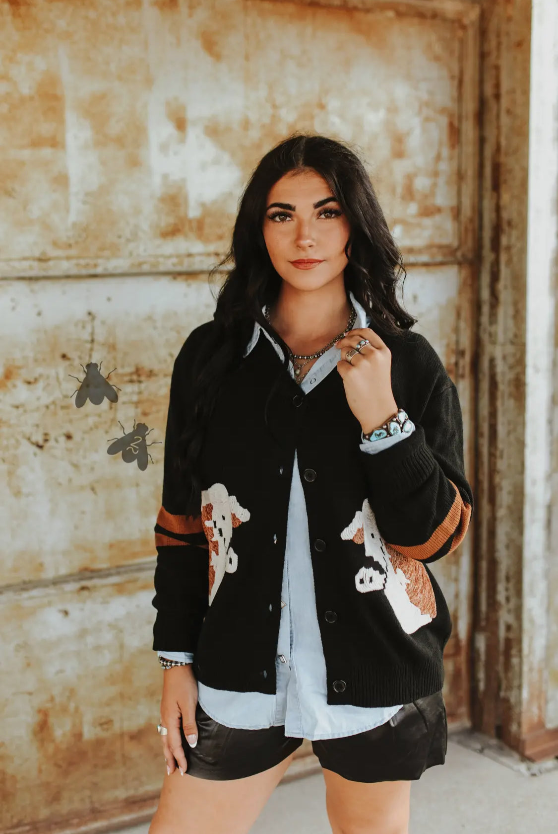 Cattle Cardi—Black Hereford