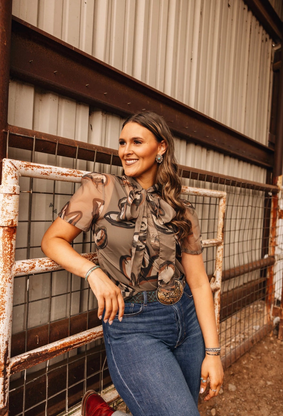 Ten Gallon Drop Tie Blouse