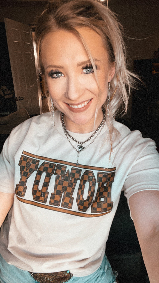 Checkered HOWDY Tee 🤠