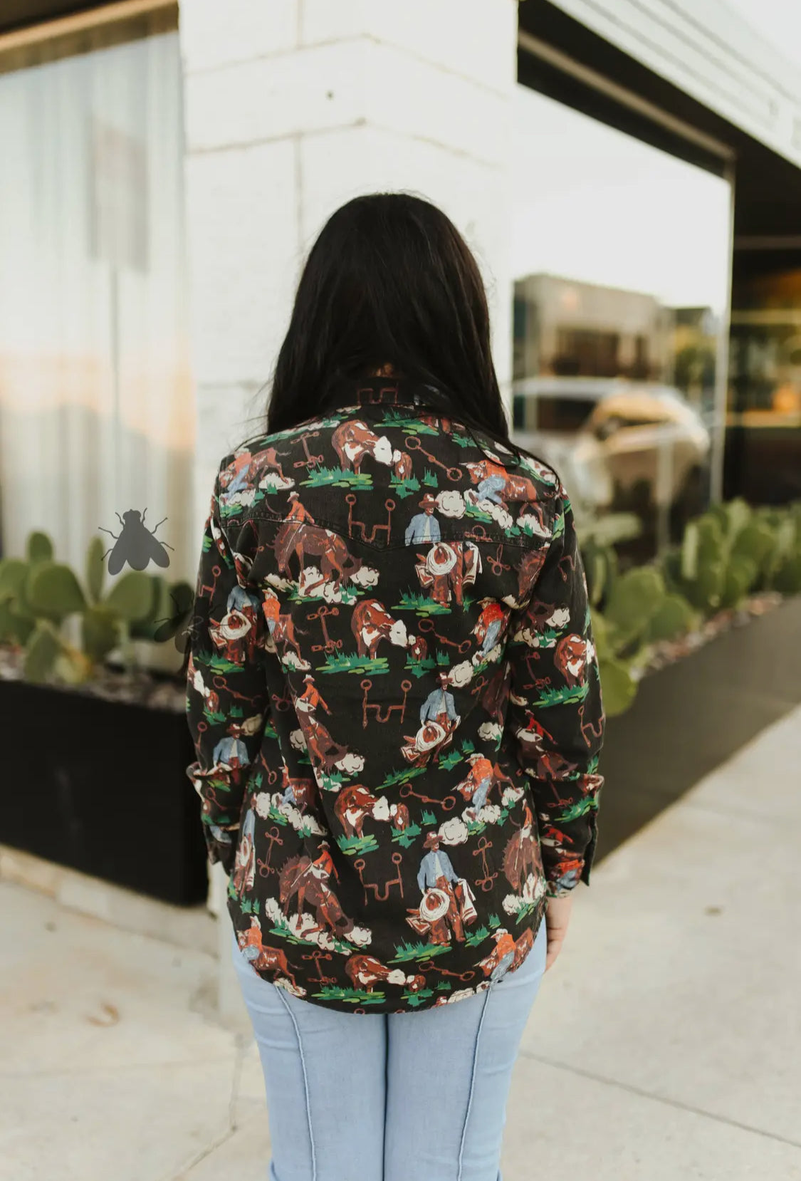 Brushy Pop Pearl Snap Button Up