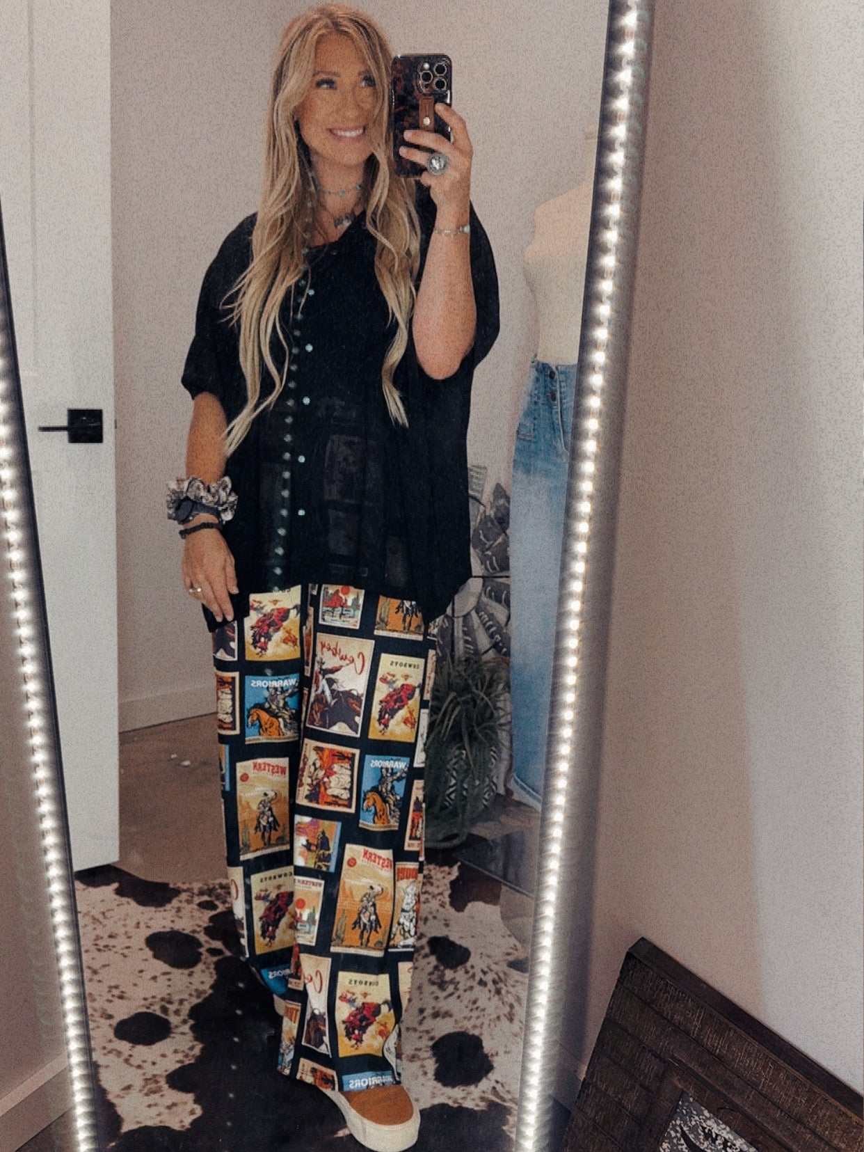 Western Cowboy Stamps Slacks