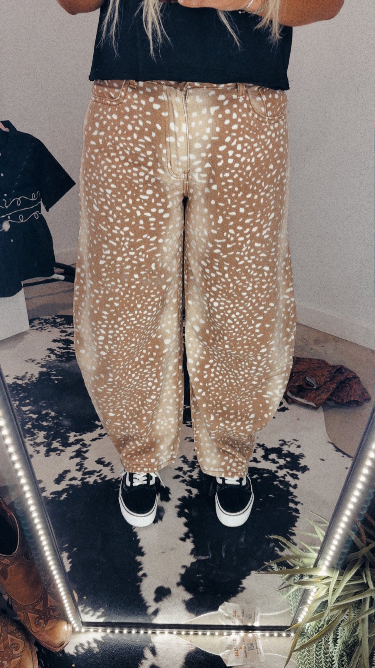 Bambi Deer Barrel Jeans
