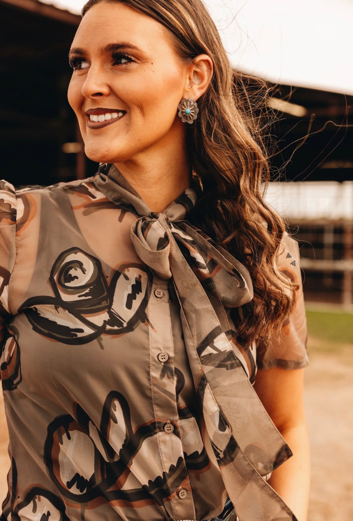 Ten Gallon Drop Tie Blouse
