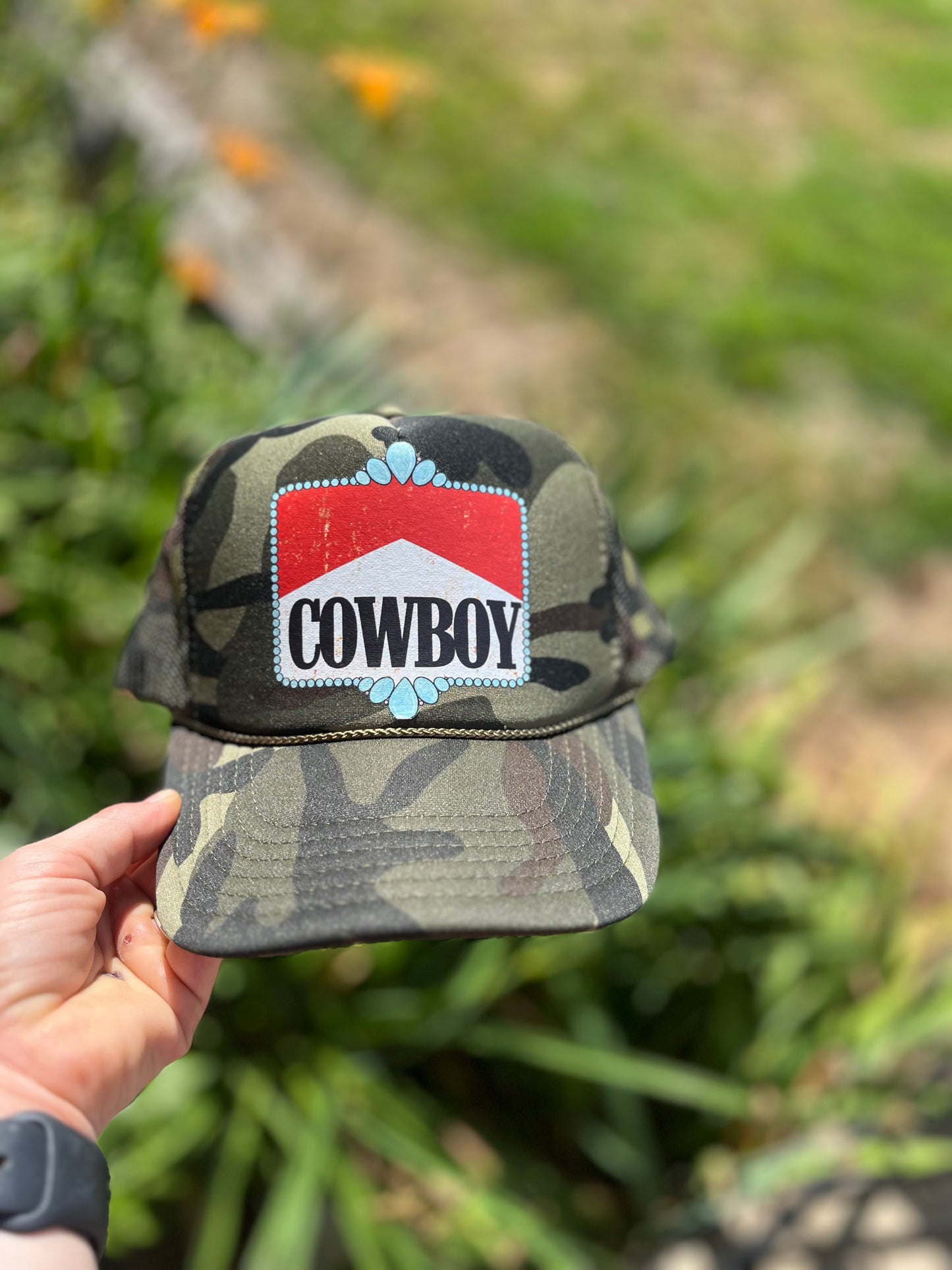 Camo Cowboy Trucker Hat